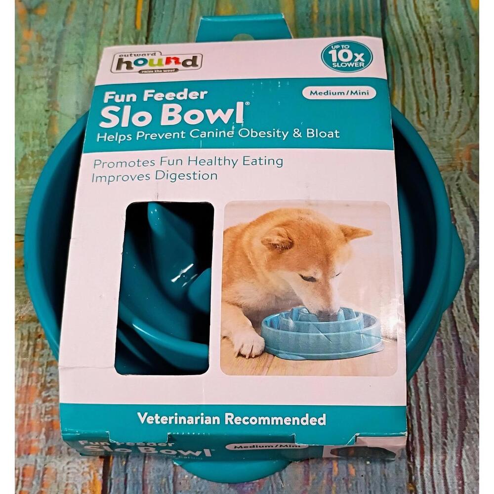 Outward Hound Fun Feeder‎ Slo Bowl Medium/Mini - Dog Bowl